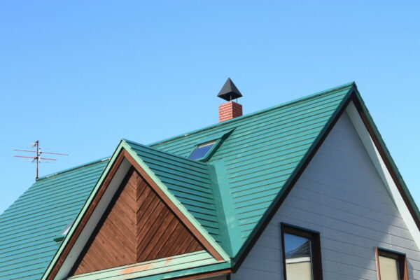 metal roof on a home